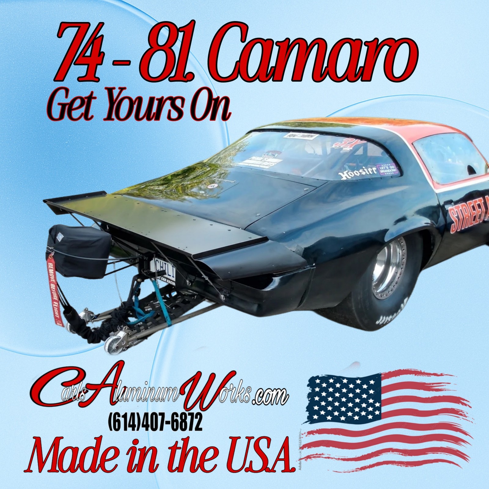 RACING WING Chevy Camaro 74-81 Pro racing wing