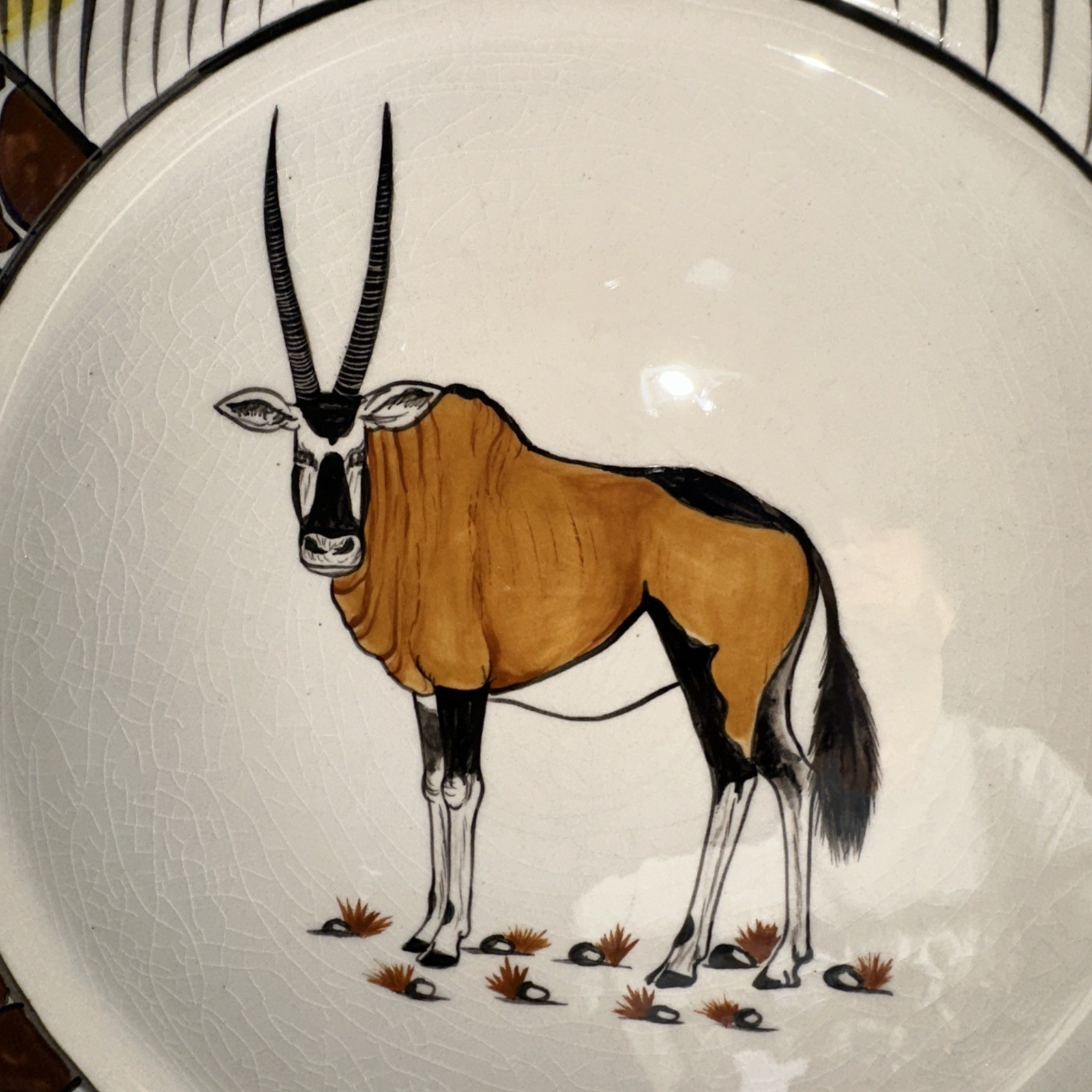 Penzo Zimbabwe Hand Painted 12.25 In Plate Gembok Signed 2008