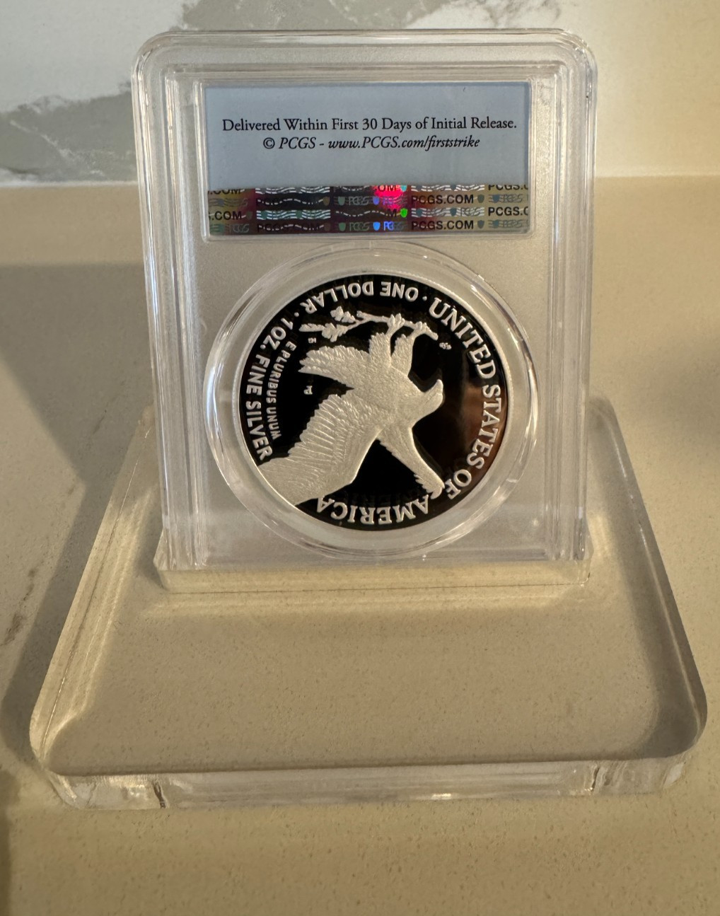 2025-P $1 American Silver Eagle 250th Marine Corps Privy PCGS PR70 First Strike