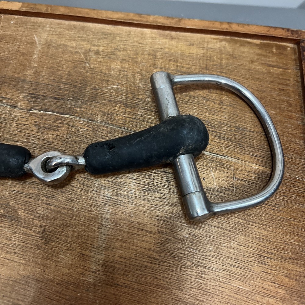 Korsteel Rubber D-ring Single Jointed Snaffle Bit 5"