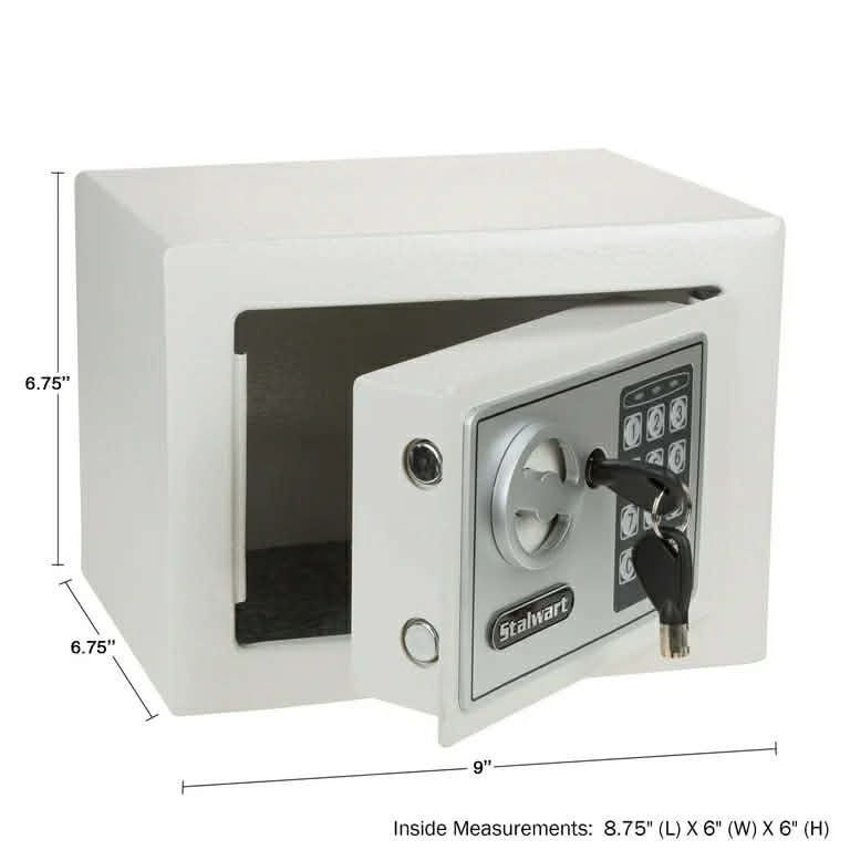 Stalwart Digital Security Box Compact Steel Safe Gray 65-E17