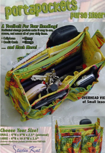 Rare Studio Kat Designs PORTAPOCKETS PURSE INSERT 2007 pattern