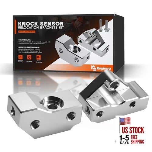 Knock Sensor and Harness Relocation Bracket Kit Compatible with 1997-2007 GM