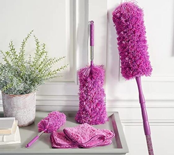6-Piece Easy Reach Microfiber Duster Set () Eggplant