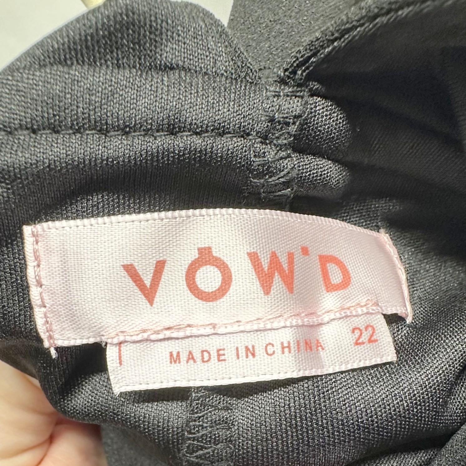 Vow'd Black Cassava V-Neck Bow Accent Side Zip Mermaid Gown Dress Womens 22