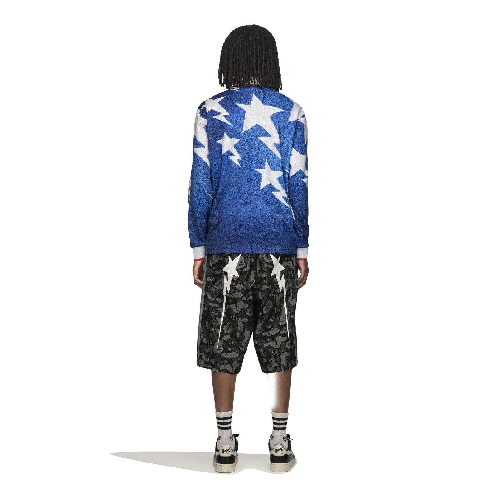 Adidas Originals x Bape (Medium Blue Denim) LSL Star Jersey KF4913