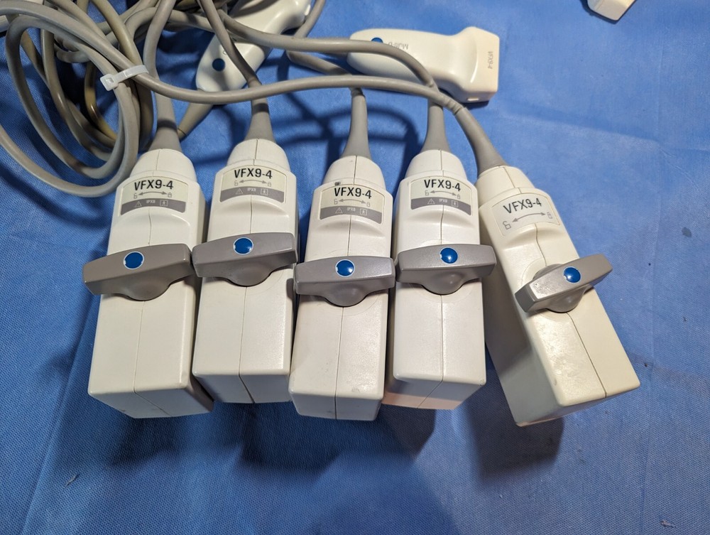 LOT OF FIVE Siemens VFX9-4 Linea Array Ultrasound Transducers (REF: 05936237)