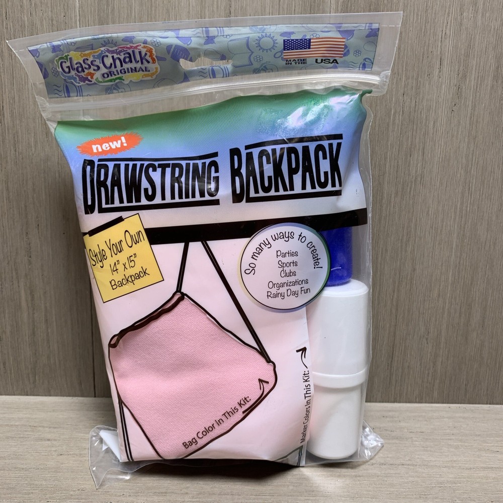 Glass Chalk Originals….drawstring Backpack!!