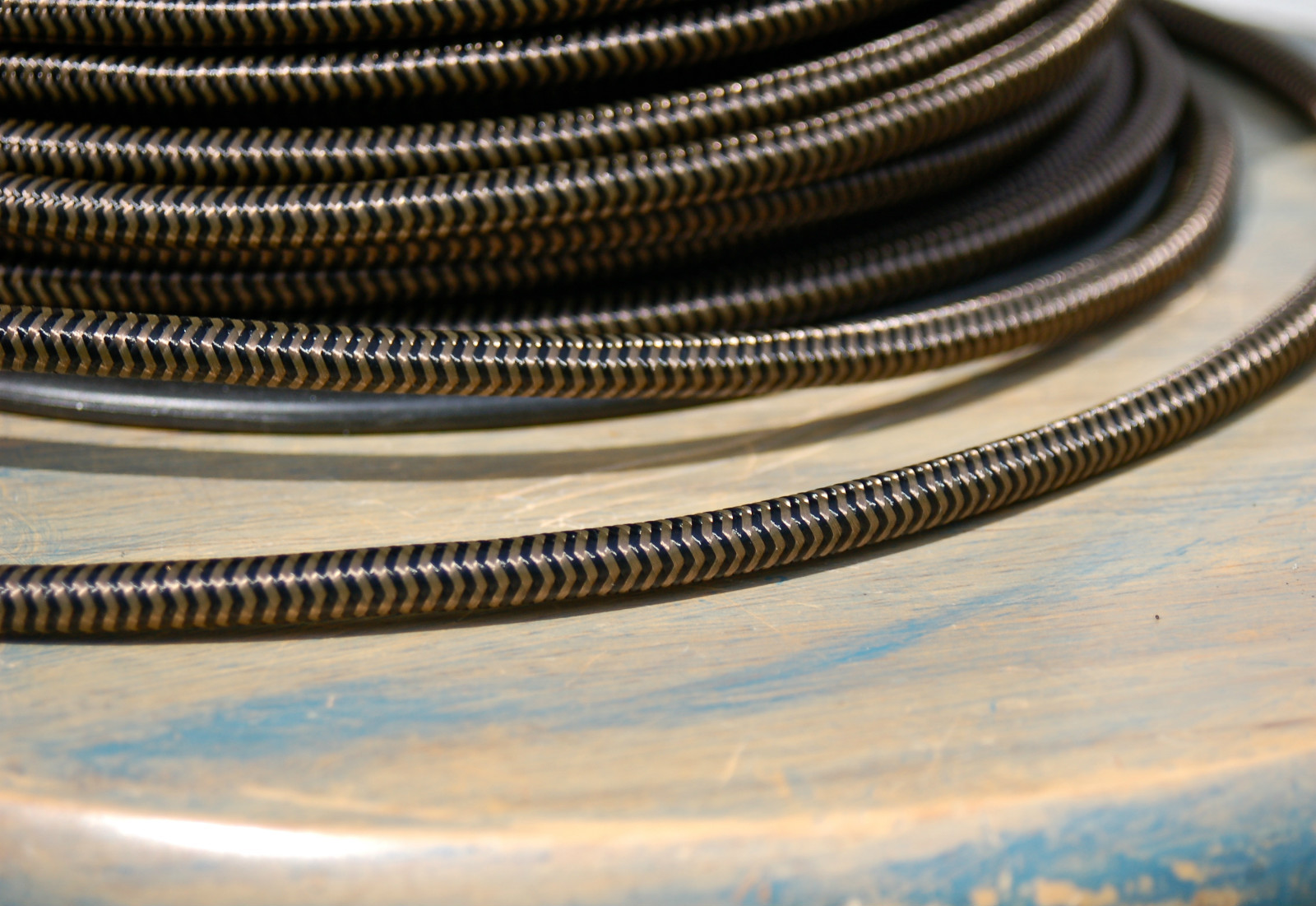 Black & Brown Cloth Covered 3-Wire Round Cord, Lamps Pendant Lights Vintage Fans