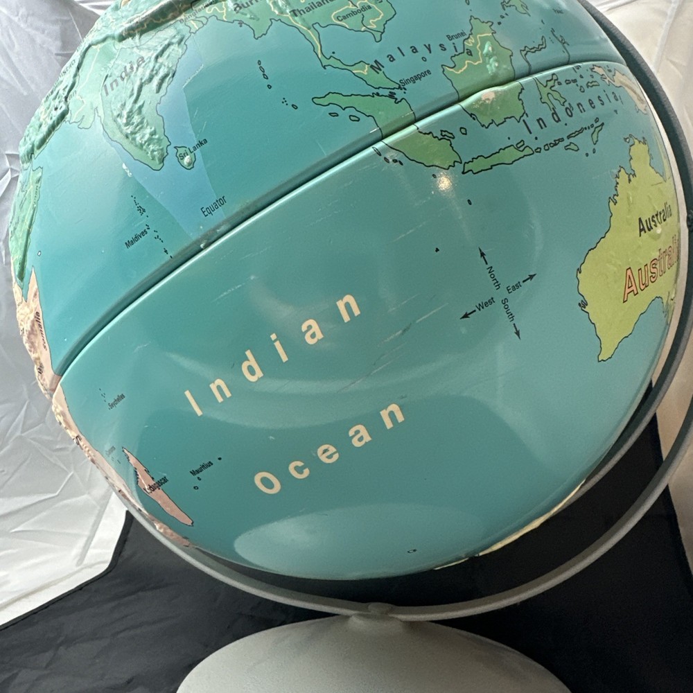 NYSTROM FIRST GLOBE 16" Double Axis Contoured Relief Globe # 3147