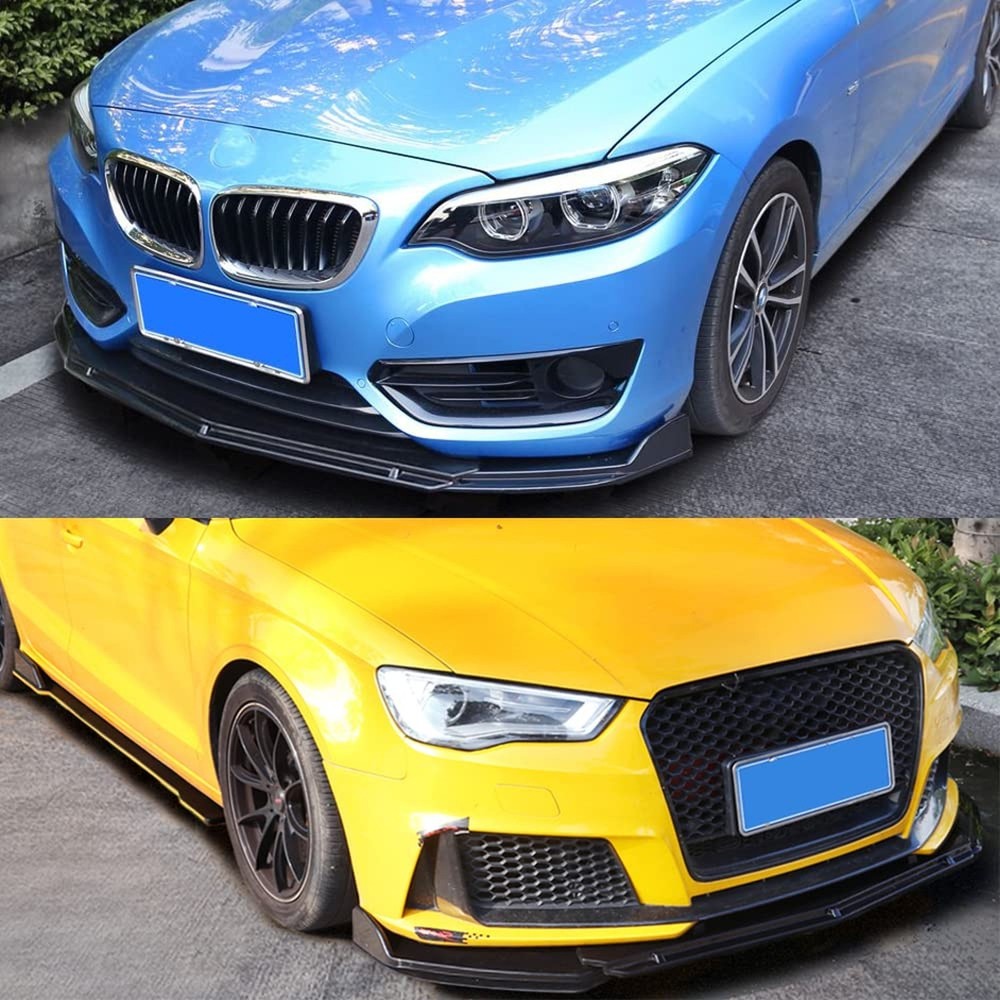 DREAMIZER Black Universal Chin Spoiler Splitter Diffuser Protector Front Bump...