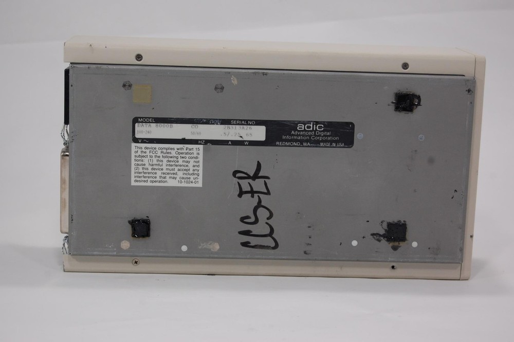 *Read ADIC DATa 8000B External Tape Drive