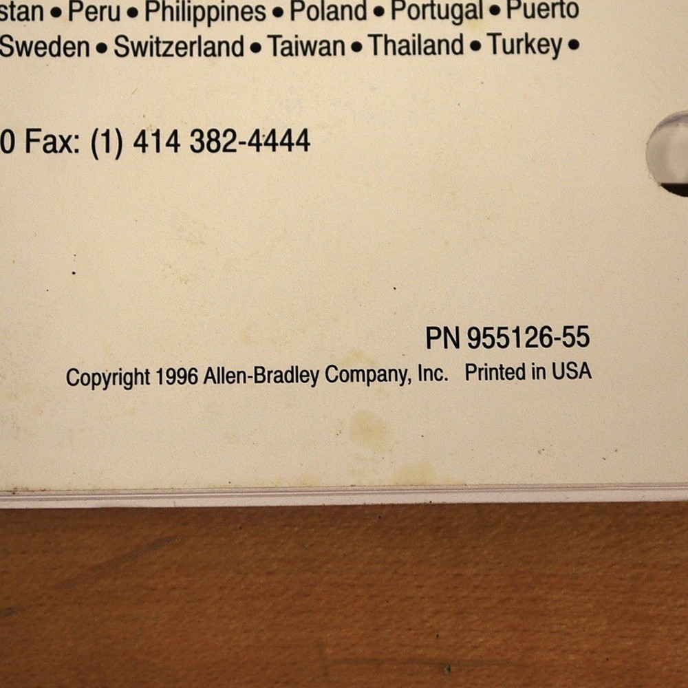 Allen Bradley 955126-55 Enhanced PLC-5 Programmable Controller Manual - USED