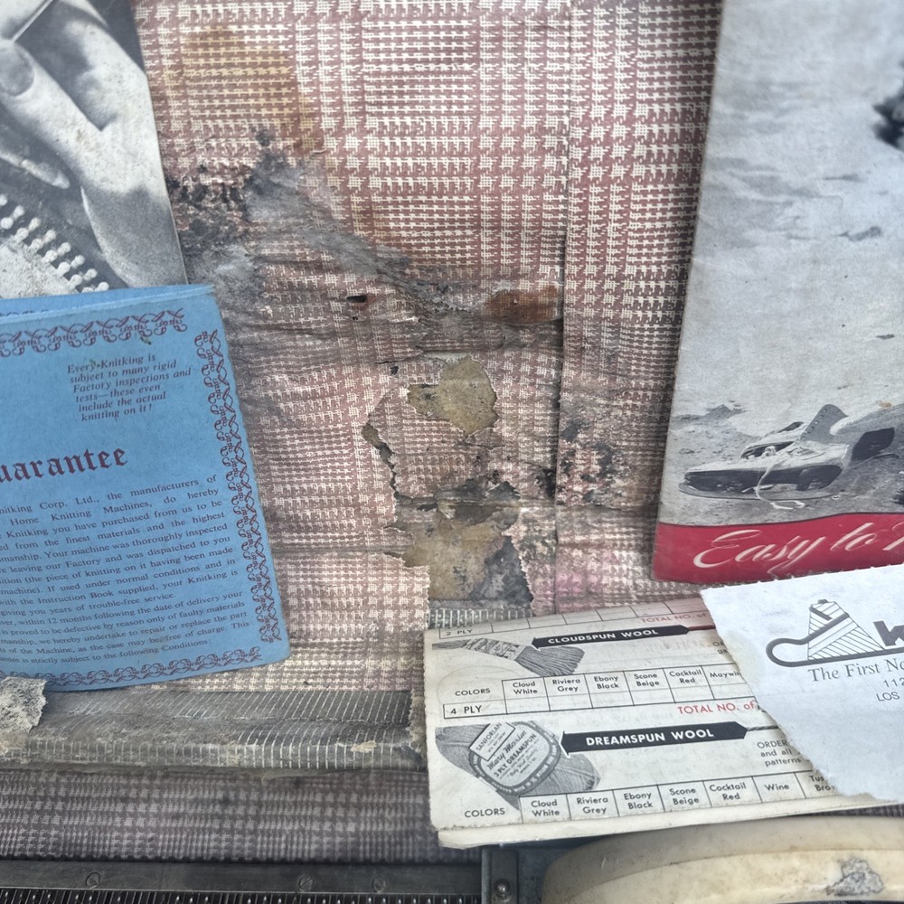 1960 Knitking Model 4500 Knitting Machine, Case, & Paperwork