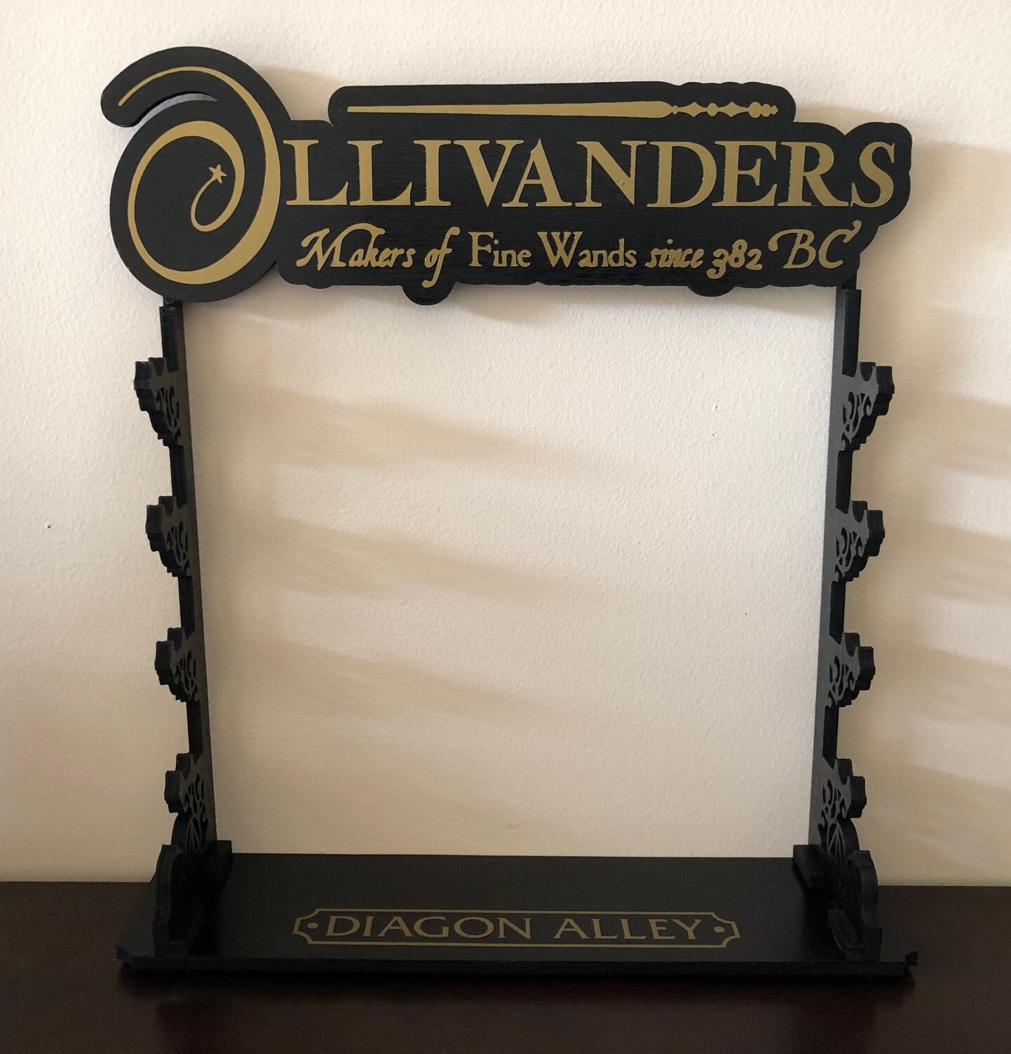 Harry Potter Ollivanders Tabletop Wand Display Rack Stand - 4 Wand Capacity