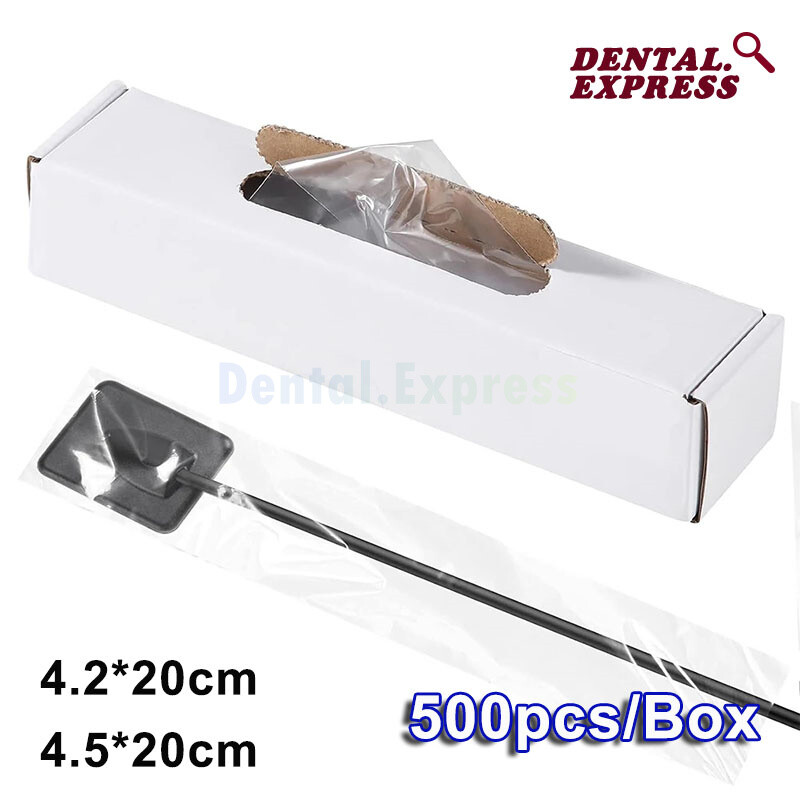 500pcs Disposable Dental Pastic Sleeve For X-Ray Sensor Protective Film Cover