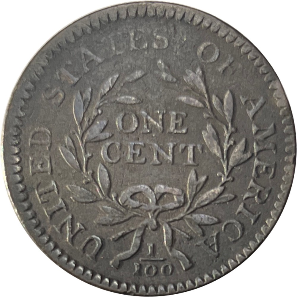 1798 -- Over Date 8 Over 7 -- Draped Bust Large Cent -- Early Rare Copper Error