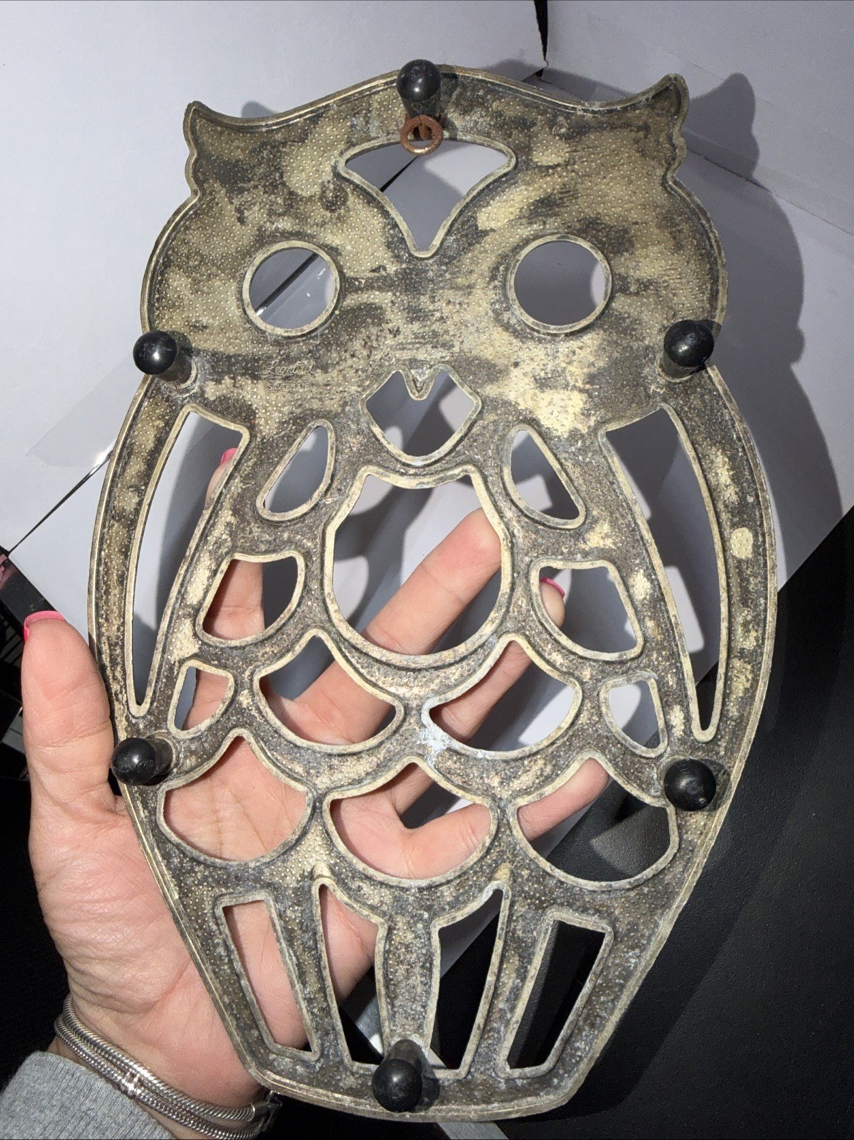 Vintage Leonard Silver plate Pot Holder Italy