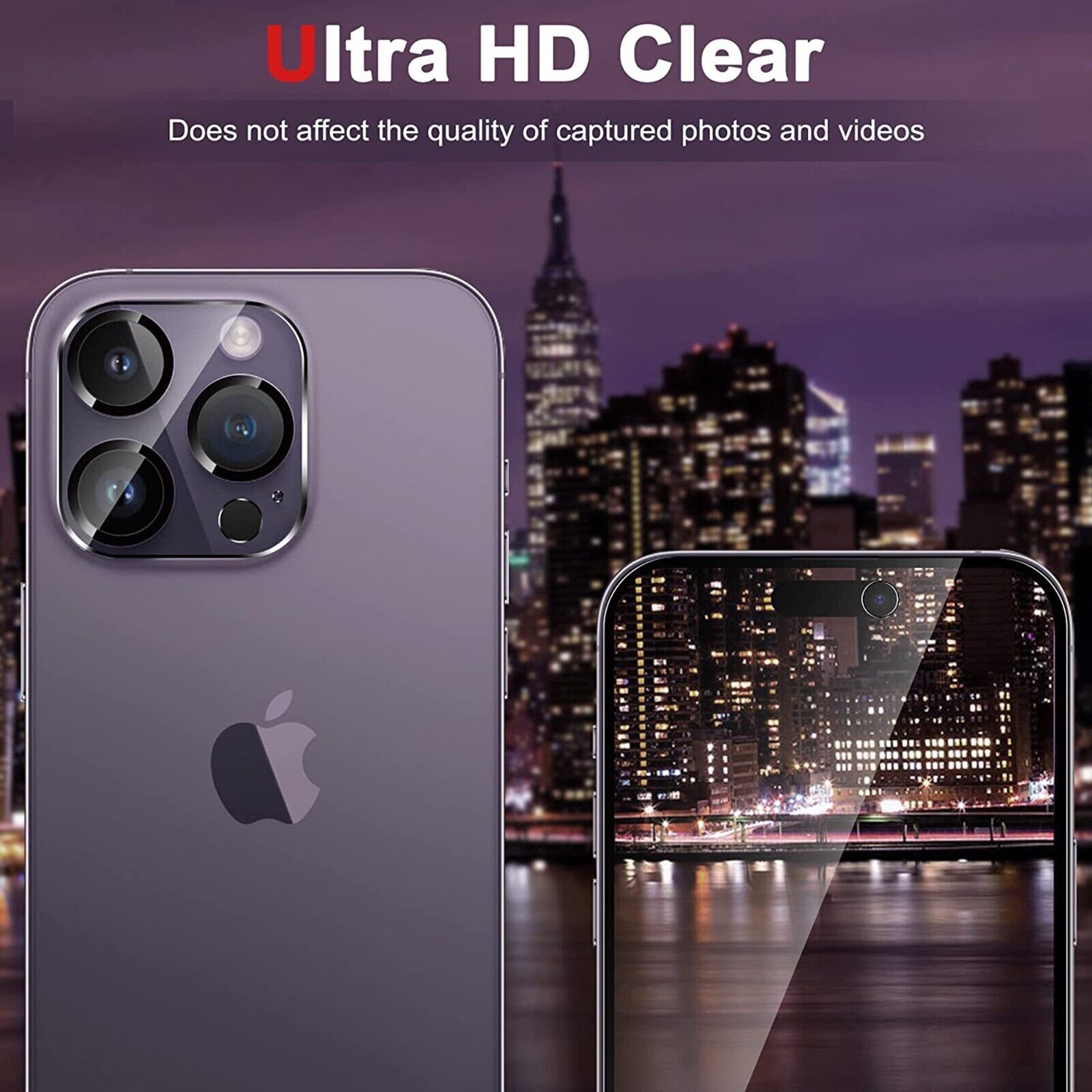 3 Pack For iPhone 14 13 12 11 Pro Max Tempered Glass Camera Lens Cover Protector