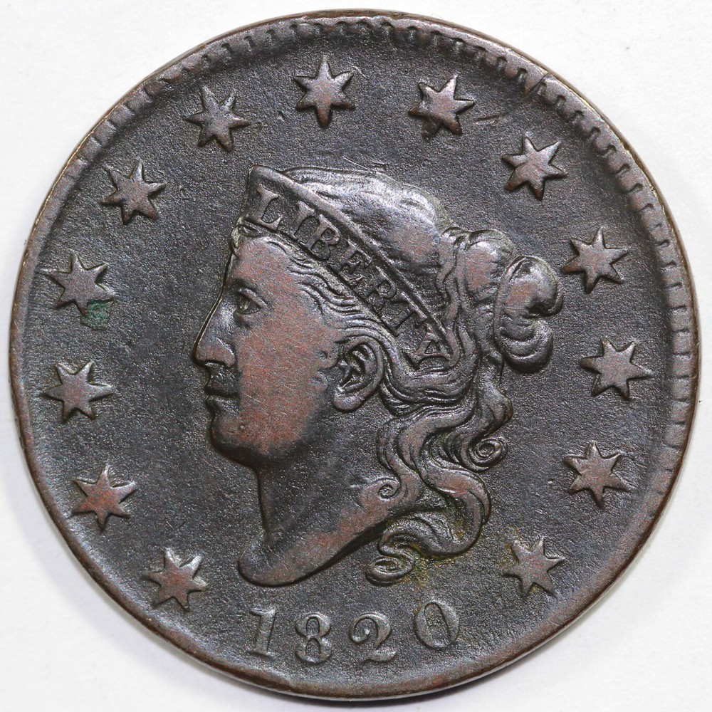 1820 1c Small Date Coronet or Matron Head Large Cent