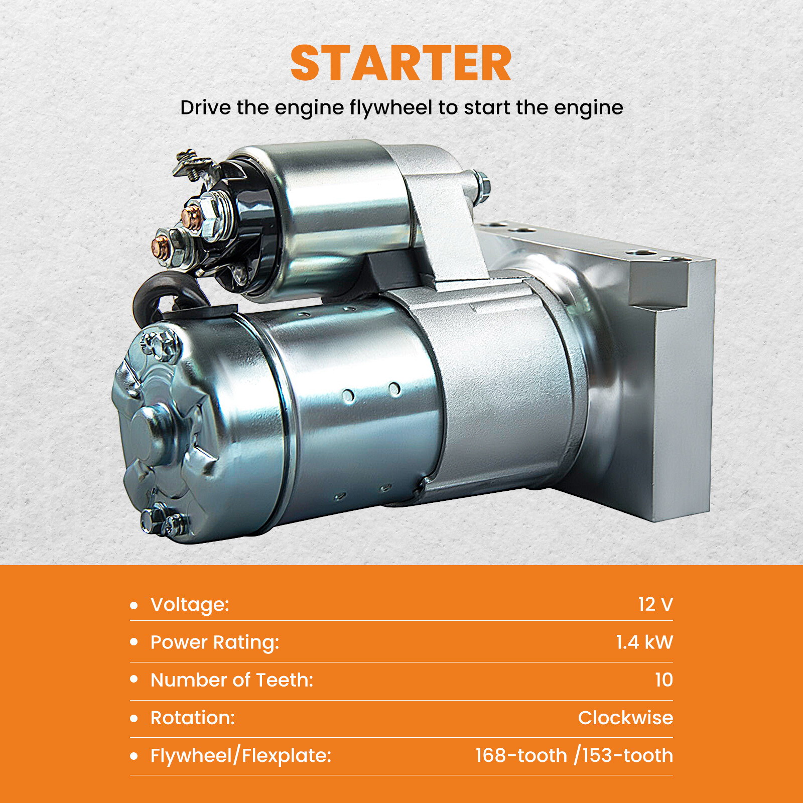 High Torque Starter For GMC SBC BBC For Chevy Super 153/168 Tooth MT AT S114-823