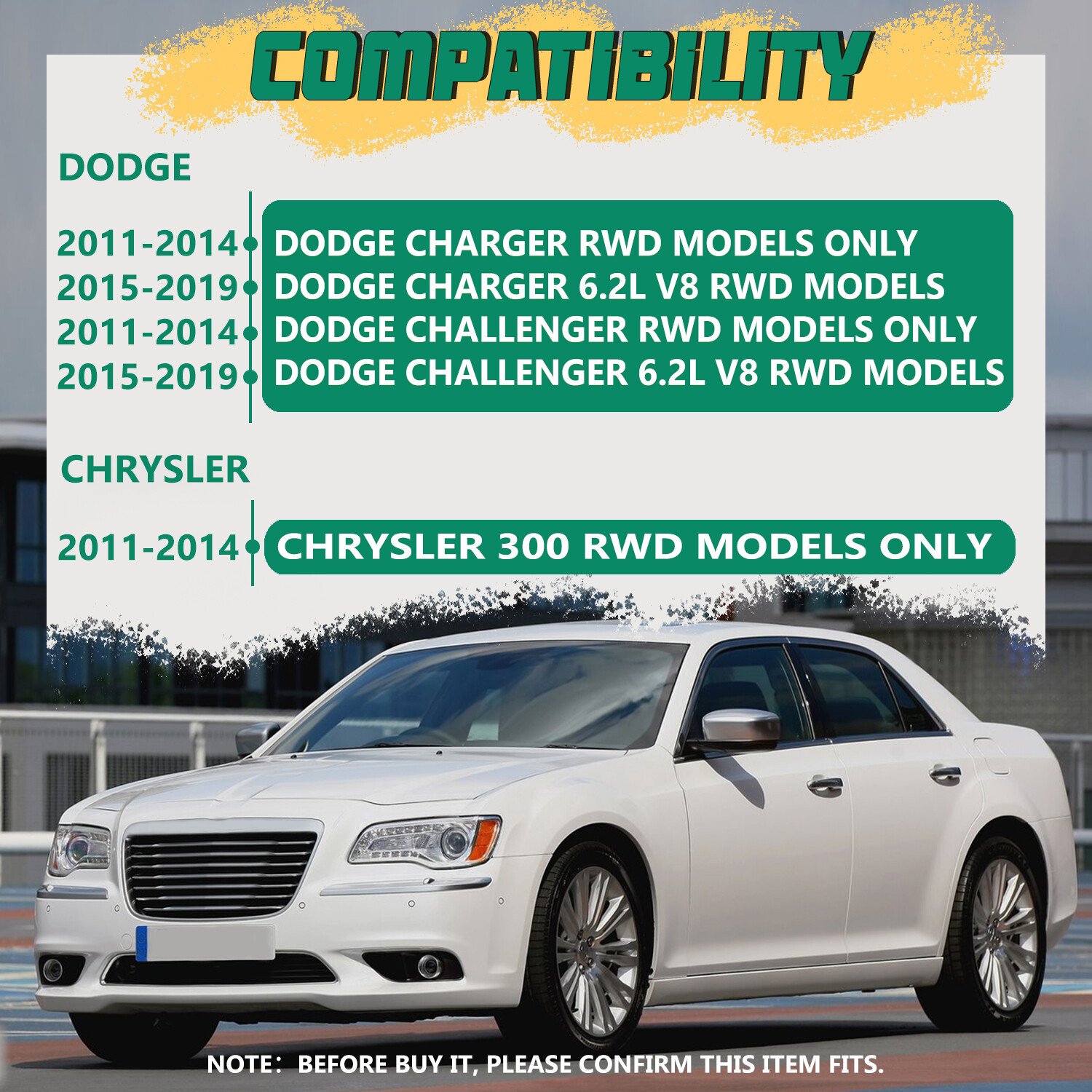 16Pc Suspension Control Arm TieRod for 2011-2019 Challenger Charger Chrysler 300