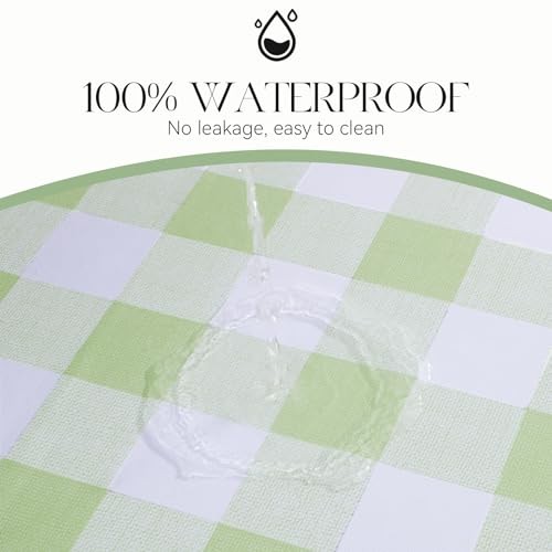 Rectangle Vinyl Tablecloth, 100% Waterproof 54" x 78" (Rectangular) Sage Green