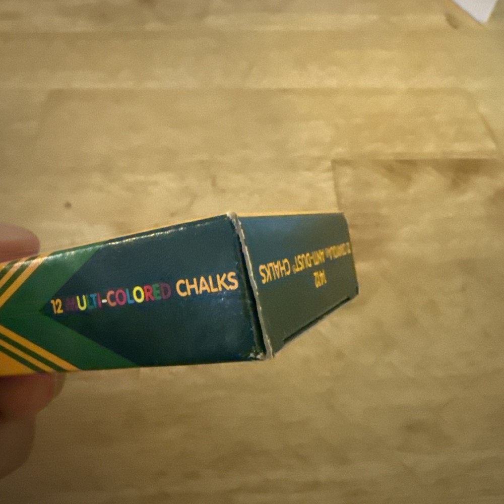 Crayola Anti Dust Chalk Multi Colored 1997 Missing One Partially Used