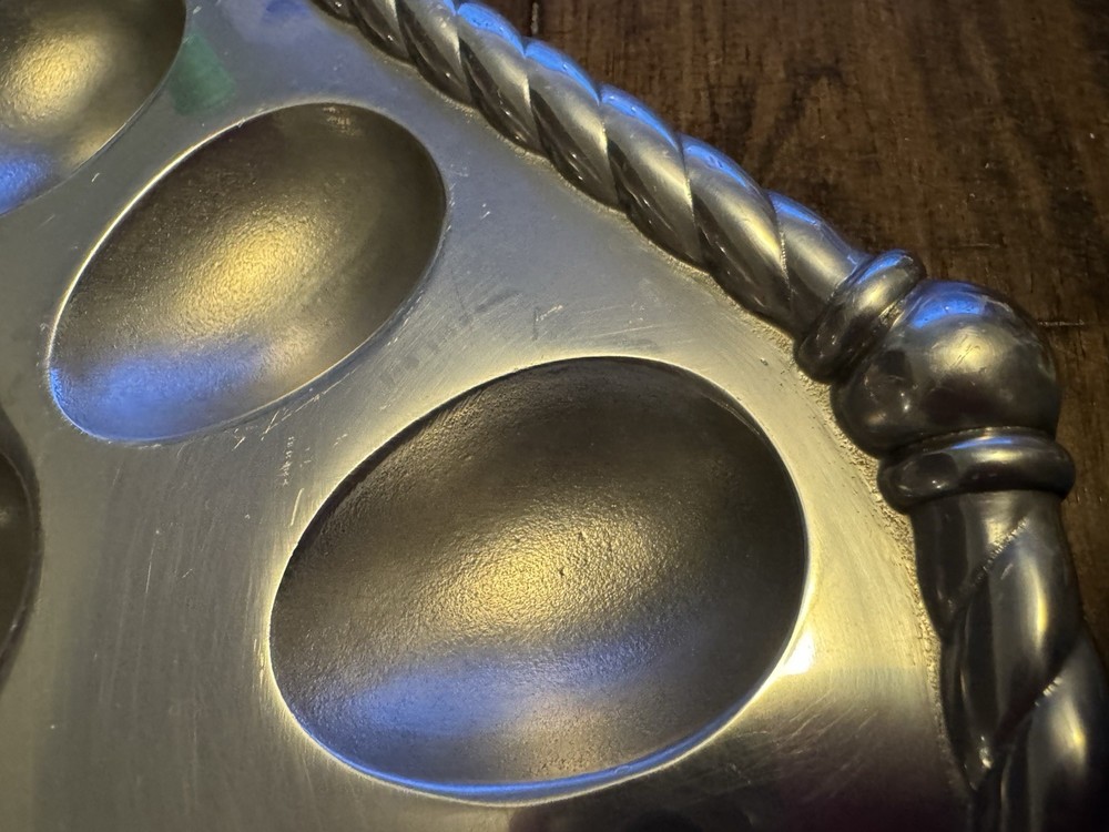 Reed & Barton Deviled Egg Platter 24 Count Silverplate Serving Tray