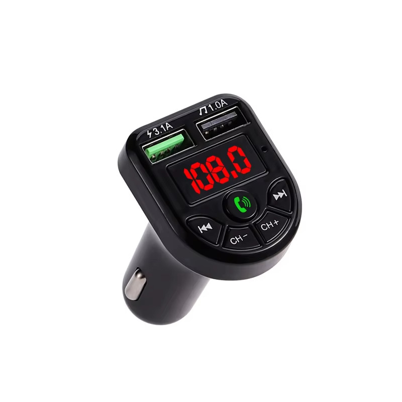 Car 5.3 FM Transmitter Bluetooth Player MP3 Fast Charging Dual USB Interface for
