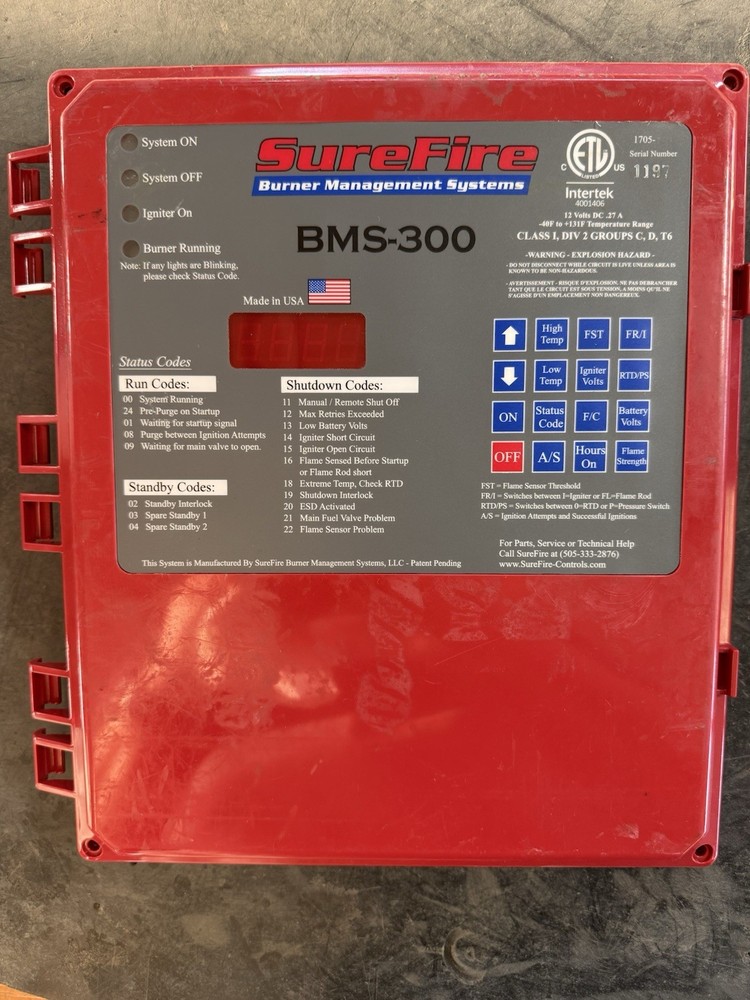 Surefire Bms300 Controller Board/door For Burner Management System