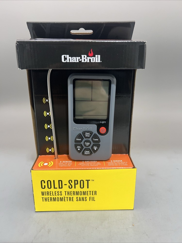 CharBroil Wireless Multi Sensor Thermometer 100ft Range w/ Dock 15 Taste Setting