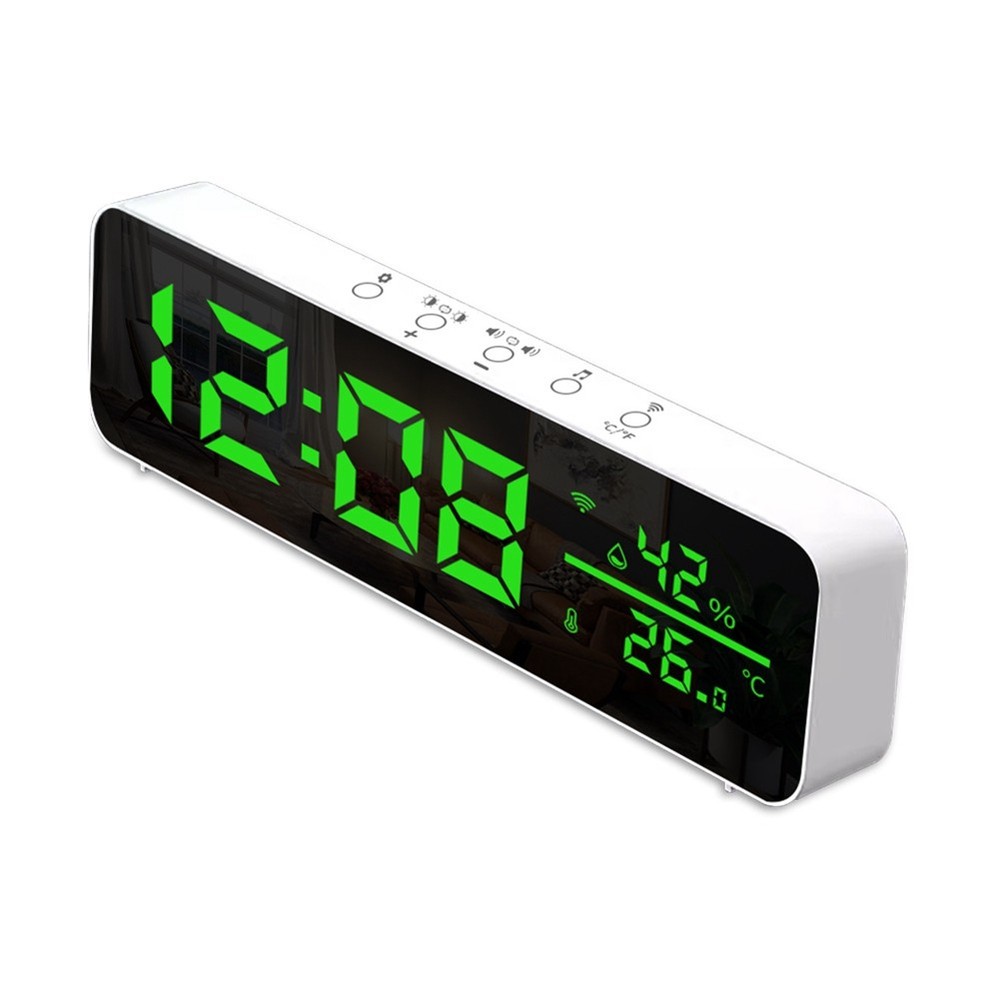 Tuya Wifi Temperature and Humidity Alarm Clock Multi-Function LED Digital2919