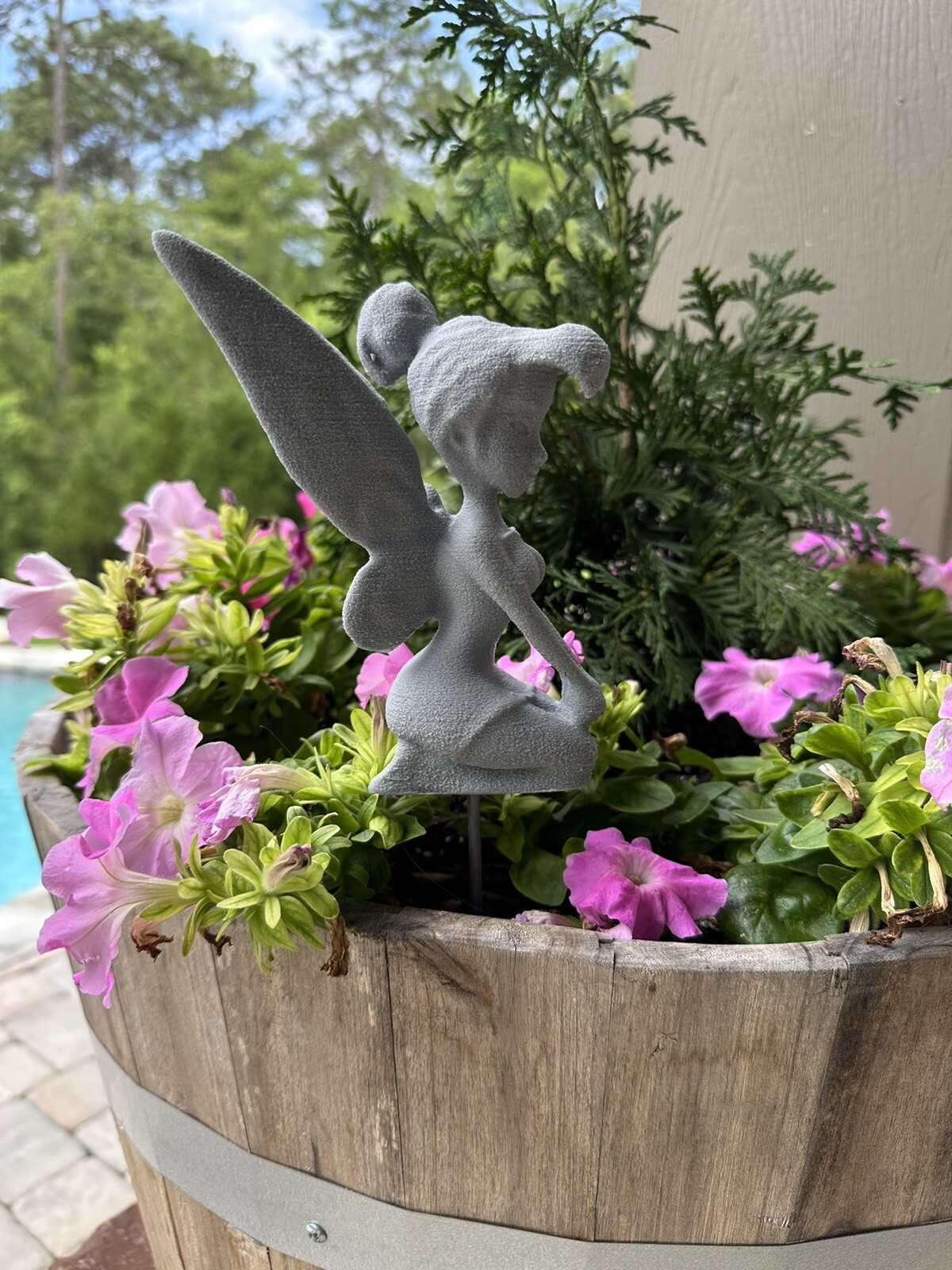 Tinkerbell Garden Disney Outdoor Decor Tink Epcot Flower Fairy Garden Statue