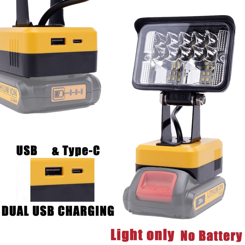 LED Work light for Dewalt 20V Max Portable Flood Light Flashlight Tool Only