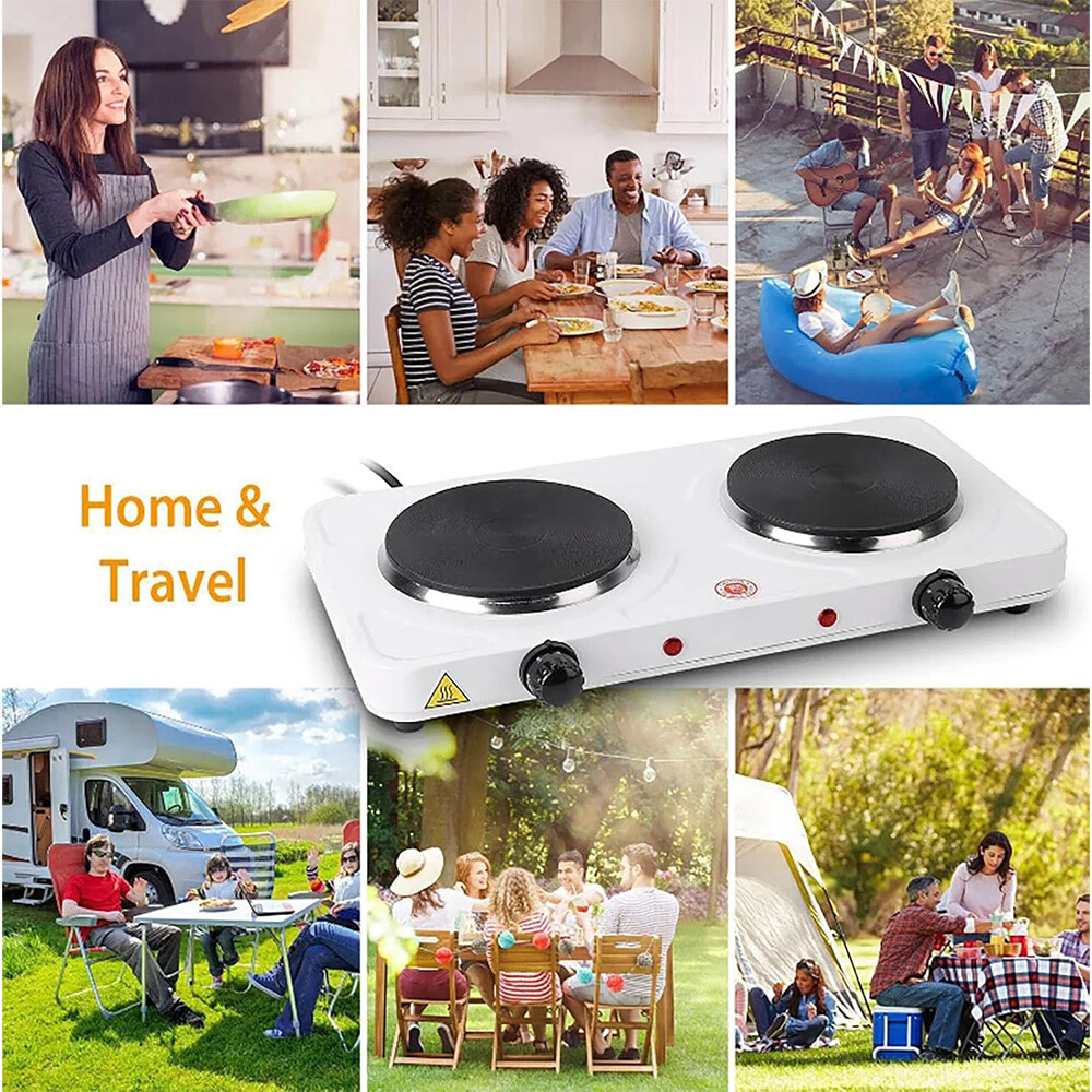 2000W Double Burner Hot Plates Electric Countertop Stove for Cooking Portable
