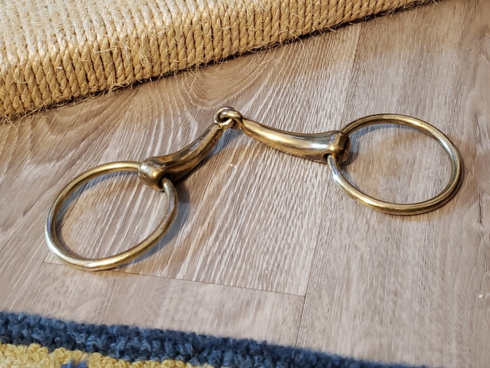 Brass Stirrups and Loose Ring Snaffle Bit