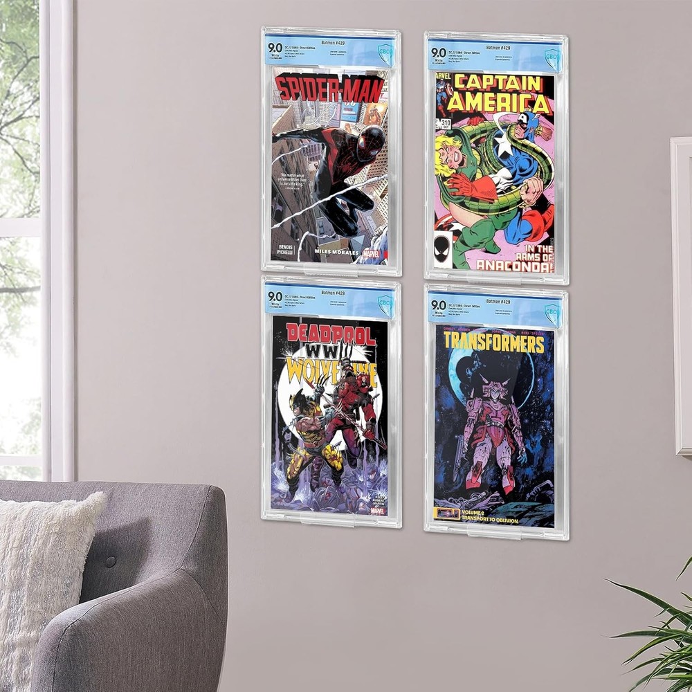 16 Transparent Floating Comic Book Display Stands Book Display Frames