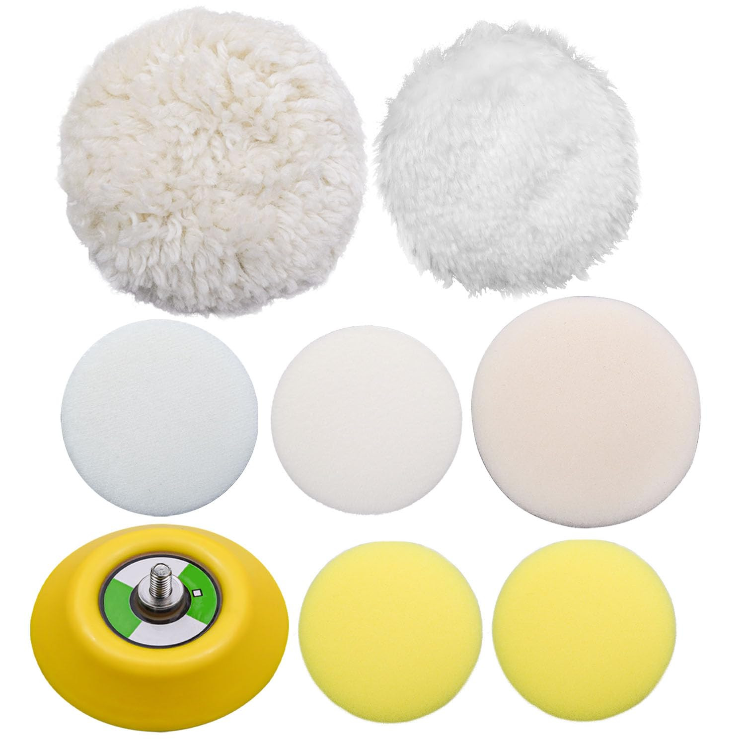 Buffing Polishing Pads Kit Fit for Milwaukee Electric Tools M12 Spot Polisher/Sa