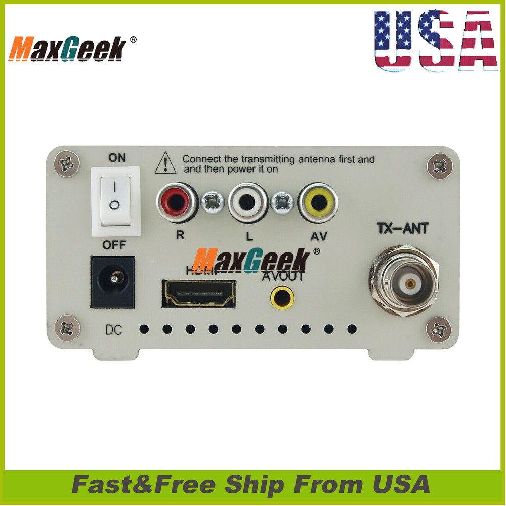 TV-TX200 Analog TV Transmitter VHF/UHF Support HD/AV Input Analog Signal+Antenna