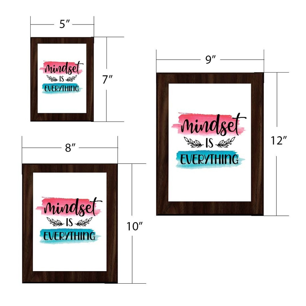 Mindset is Everything Decorative Wall Plaque (Full Color) | Positive Affirmation