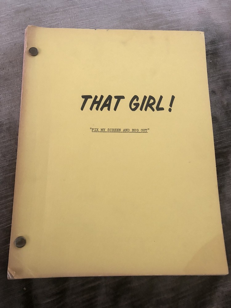 THAT GIRL! VIntage TV SCRIPT!