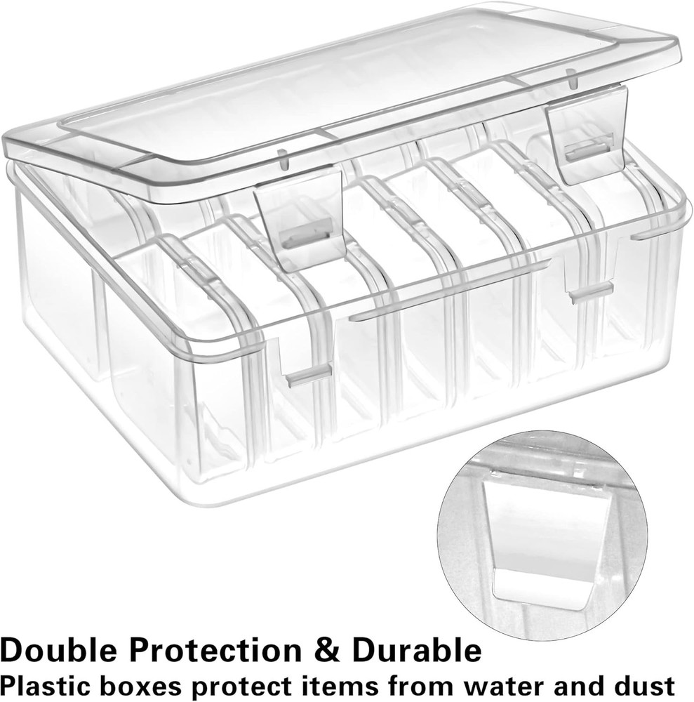 Versatile Mini Bead Storage Containers - Transparent, Stackable, Shatterproof