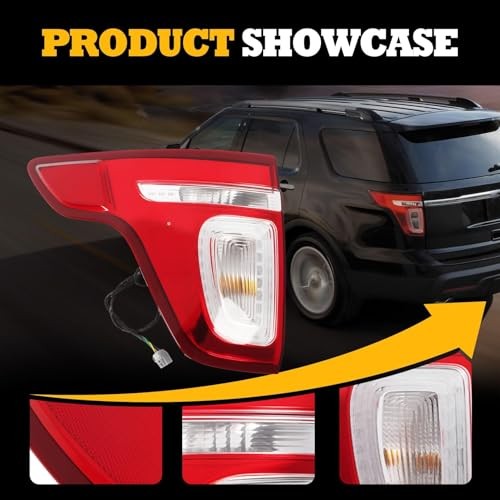 Tail Light Assembly Compatible with 2011-2015 Explorer Driver Side Rear Left