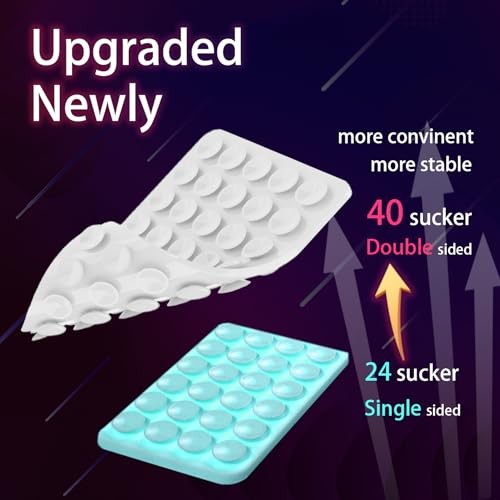 Silicone Suction Phone Case Mount - Universal Compatibility for iPhone & White
