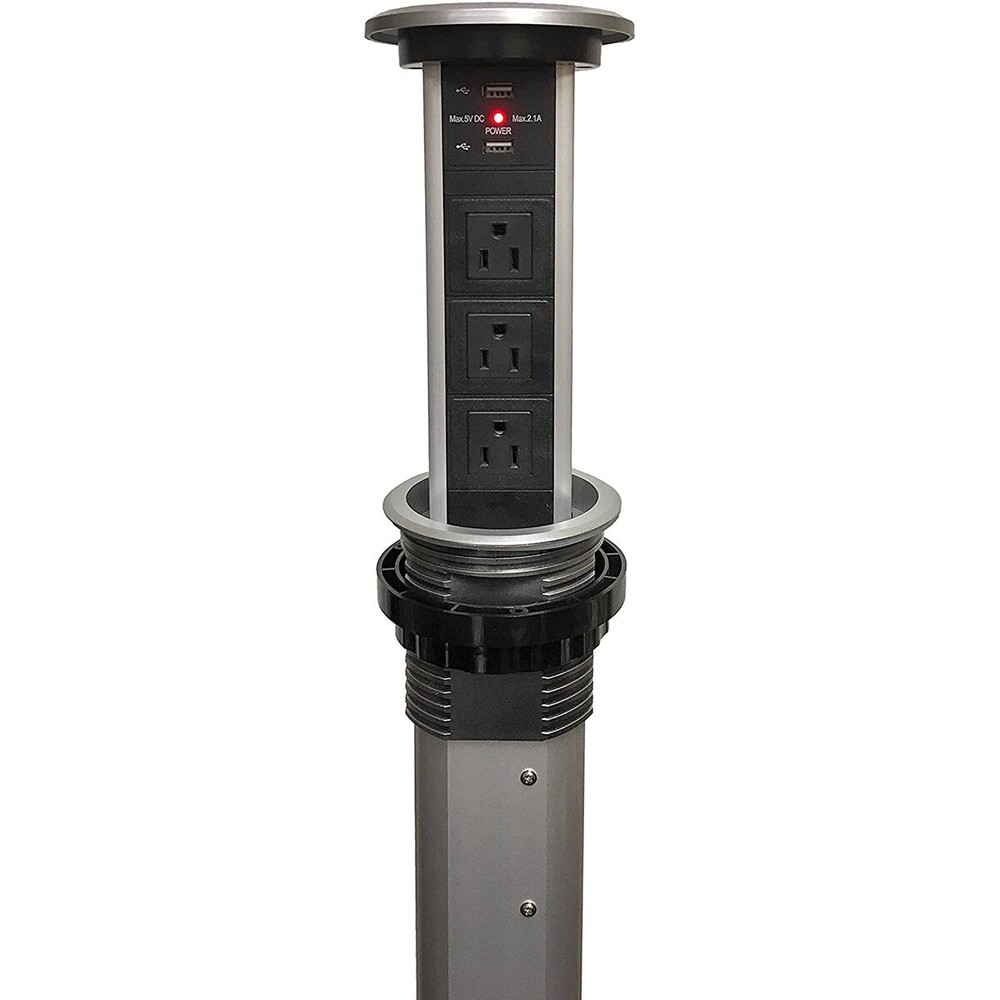 Motorized Retractable Pop-Up Power & Charging Centers - AC & USB - Electriduct