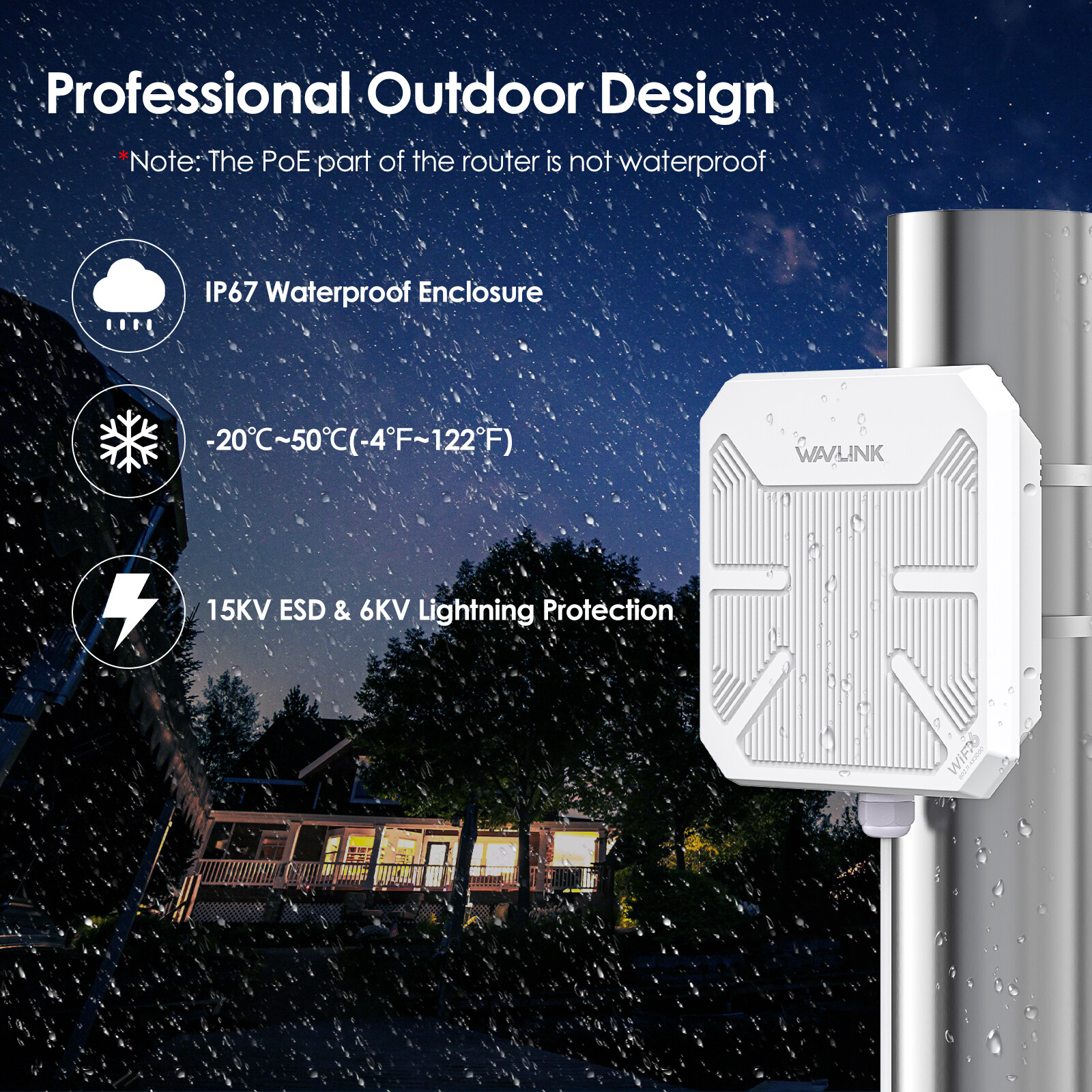 AX1800 AX3000 WIFI6 WIFI MESH EXTENDER OUTDOOR ROUTER AP SIGNAL BOOSTER AMPLIFIE