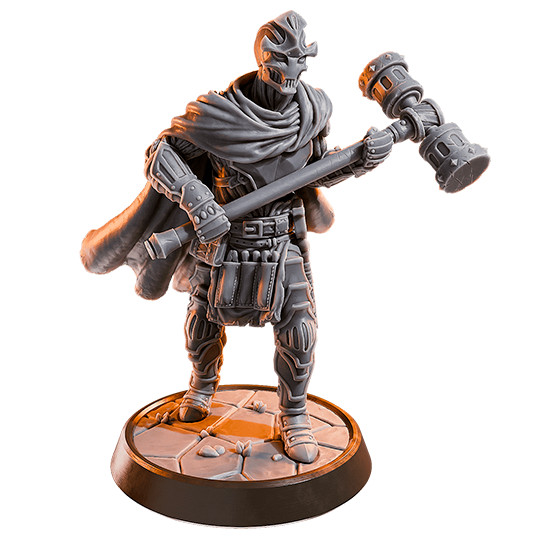 DnD Cinder Forged Fighter 32mm Scale Mini TTRPG