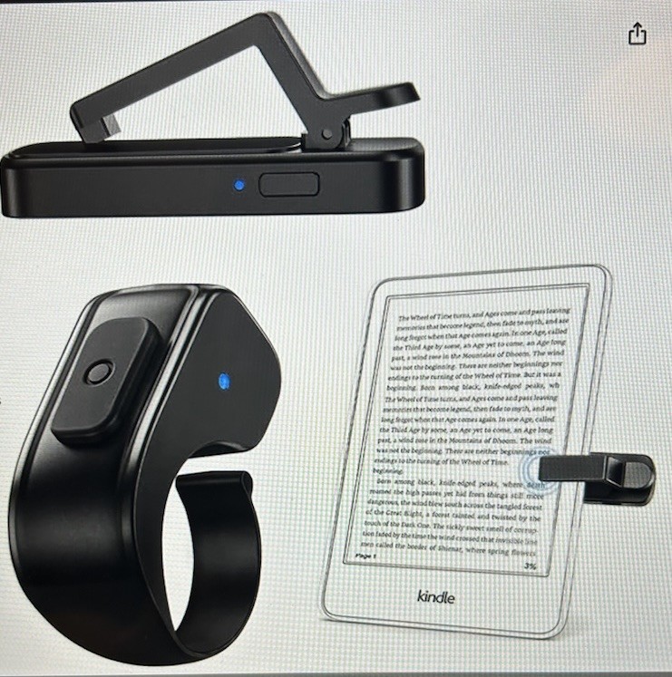 DATAFY Case Friendly Page Turner – Wireless Bluetooth Remote Controller – Black