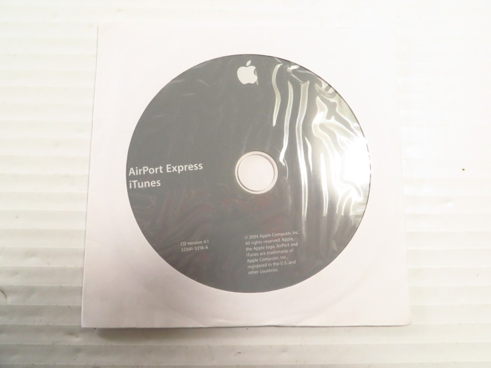 Airport Express iTunes Software CD Version 4.1 2004, NEW SEALED